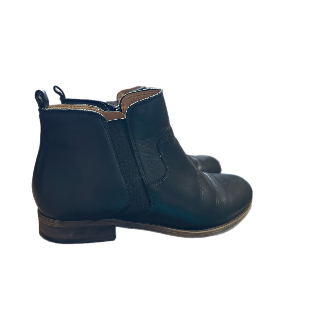 Black Leather Side Zip Chelsea Ankle Boots Women's Fashion Footwear size‎ 8.5 - Picture 4 of 10